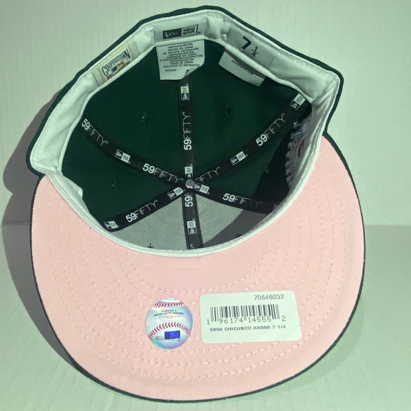 Chicago Cubs Green Cap Fitted 7 1/4 - Picture 5 of 5